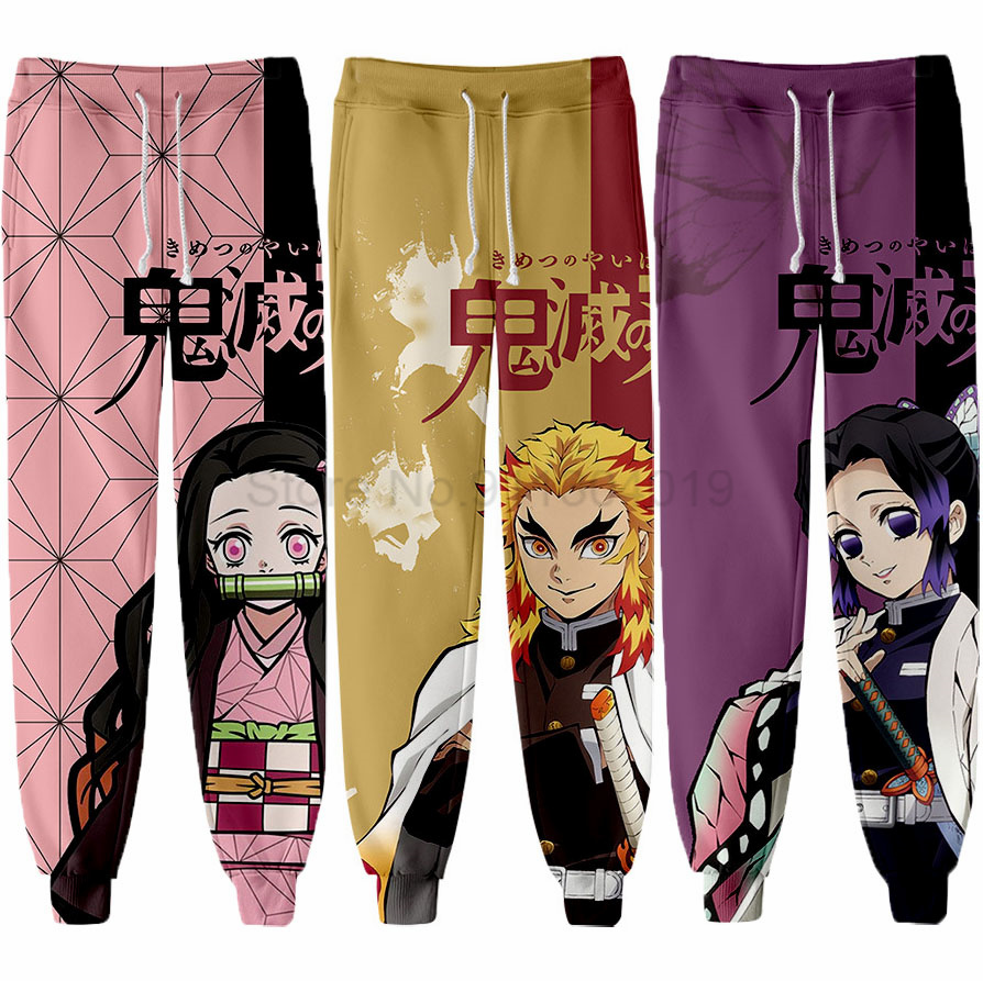 Kimetsu Không Yaiba Tomioka Giyuu Bé Trai Bé Gái Quần Tây Dài Demon Slayer Dài Thấm Hút Mồ Hôi Cho Nam Nữ Anime Hoạt Hình Giày Thể Thao Quần