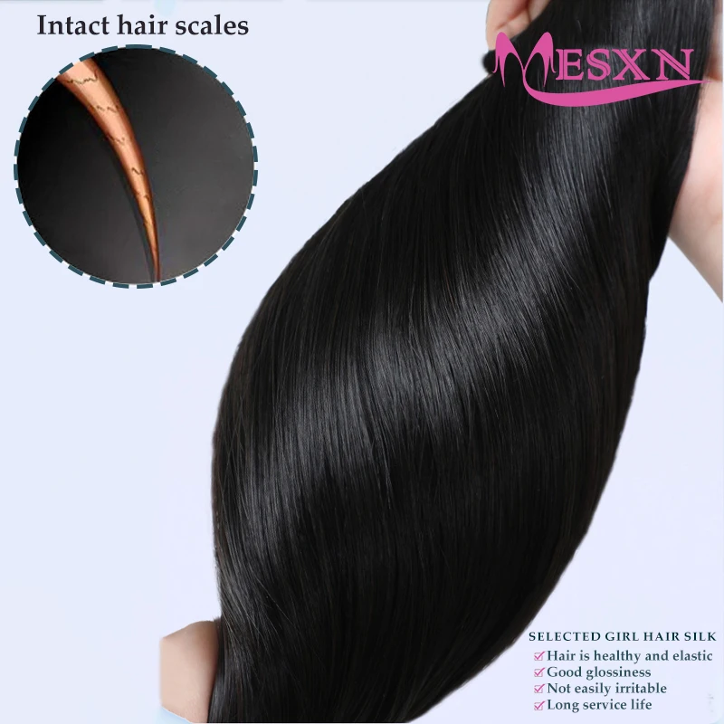 Mesxn เทปในผมต่อมนุษย์ธรรมชาติไร้รอยต่อมองไม่เห็นผ้าผิว14 "-24" กาวสองหน้าผมธรรมชาติแท้