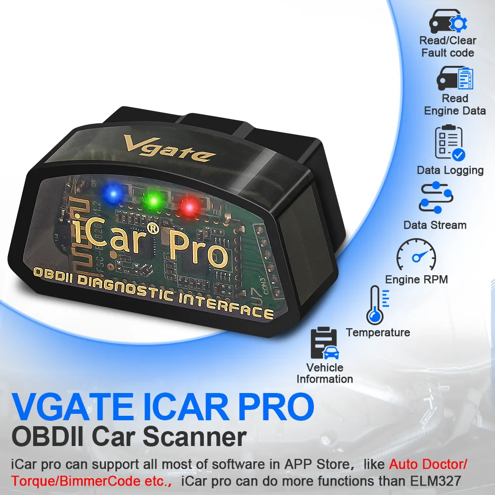 Vgate iCar Pro BT4.0 WIFI Hardware V2.3 OBD2 Automotive Fault Detector Automotive Diagnostic Device dla Android/IOS
