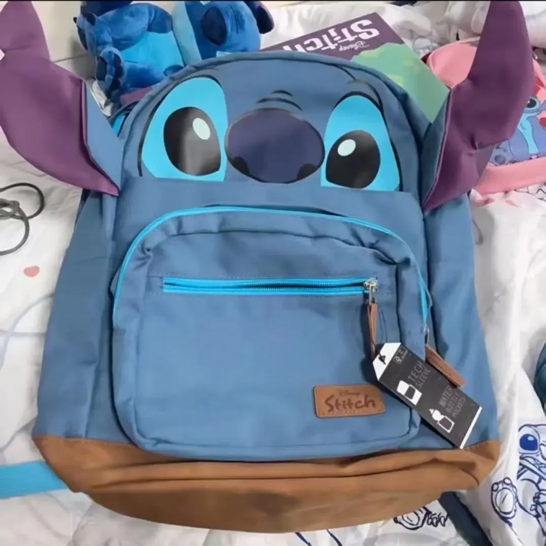 Nueva mochila de punto de dibujos animados de Disney, bolso escolar para guardería, regalo