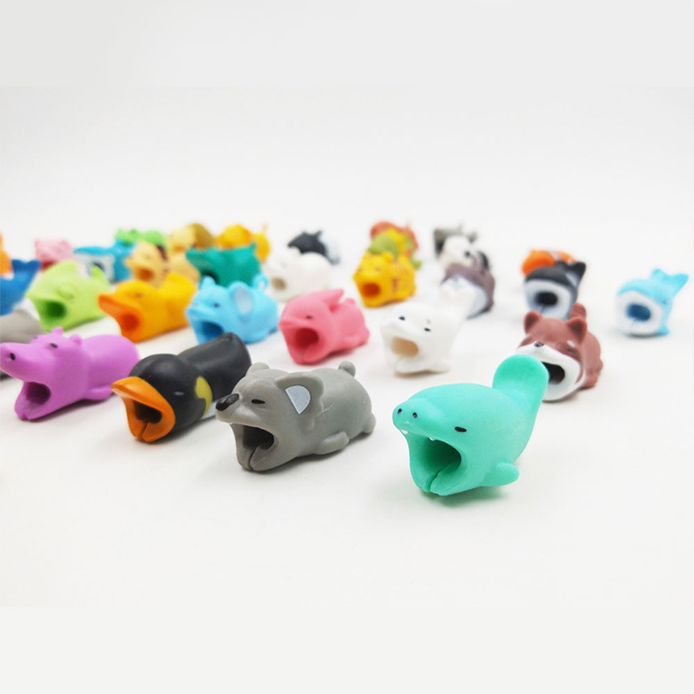 Cartoon Animal Data Cable Protective Cover Mobile Phone Charging Cable Protective Anti-Breaking Wire Winder Cable Organizer