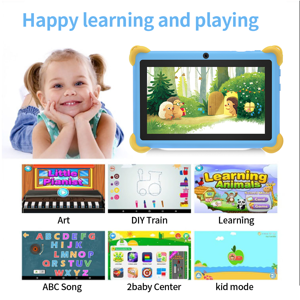 New Kids' Tablet 7 Inch children's tablet 4GB RAM 64GB ROM Android Learning and education Tablet, Google Play 5G WiFi tablet