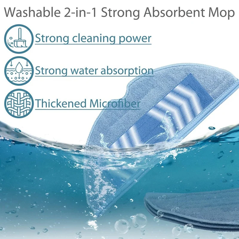For Roborock S7 S7+ S7 Maxv, S7 Maxv Plus T7S T7 Plus T7S Plus Robot Vacuum Accessories Kit Brush Filter Mops