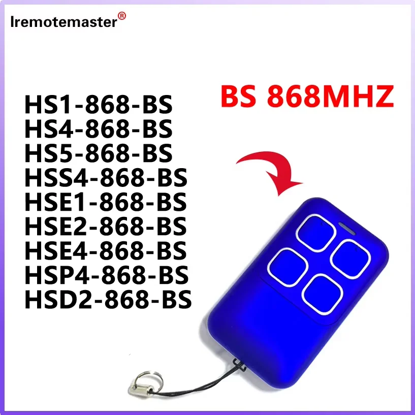 2025 New For BS Series 868 Mhz Gate Remote Control 868MHz HSE2 HSE4 HSE1 HS4 Two buttons For BS BiSecur Remote Control