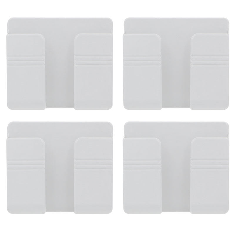 4/2/1Pcs Multifunction Punch Free Wall Mounted Storage Box Organizer TV Remote Control Mounted Mobile Phone Plug Charging Holder