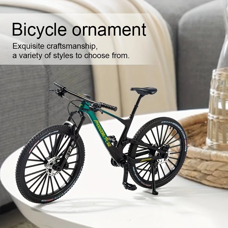Modelo de bicicleta de montanha de metal vintage desktop mini liga clássico brinquedo de bicicleta fundido modelo de dedo decoração de casa