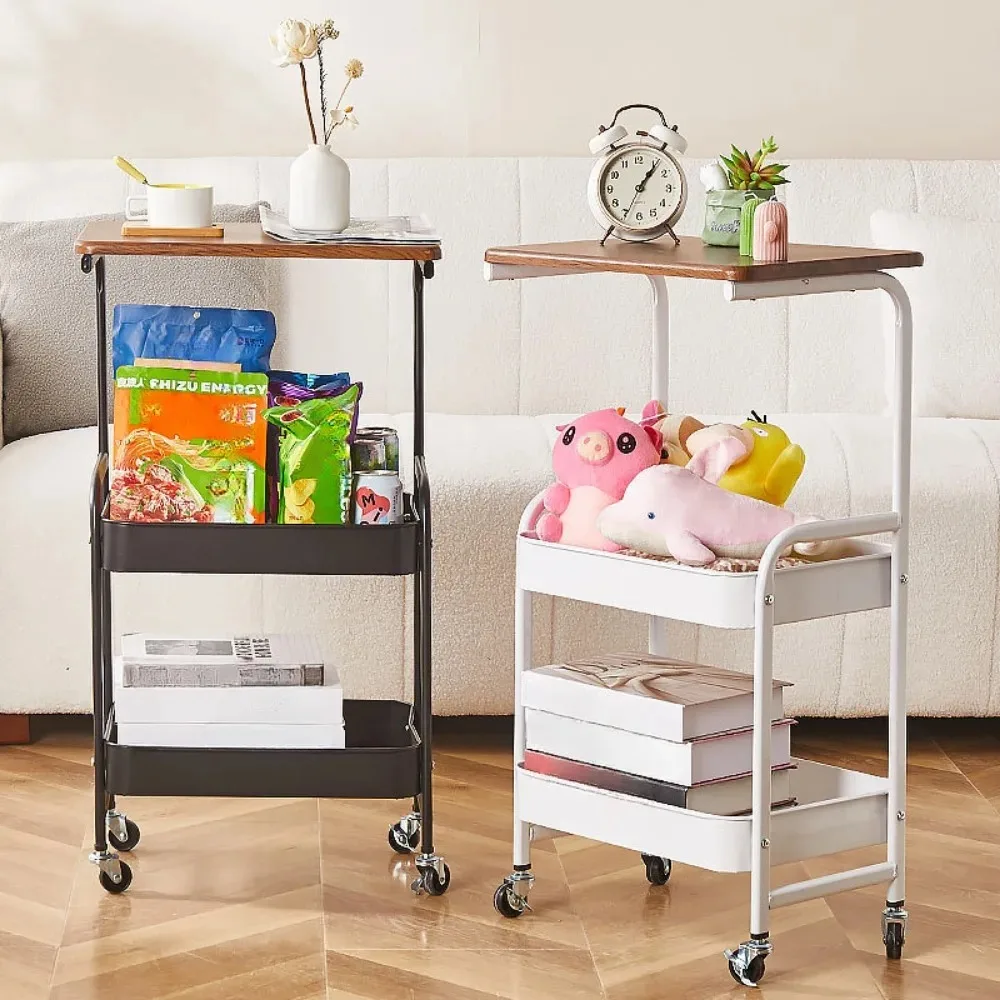 Carrello mobile ultra sottile impermeabile multiuso antiruggine domestico moderno e semplice con ruote portaoggetti multistrato