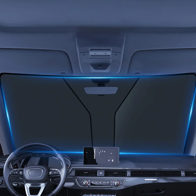 SEAMETAL-sombra para parabrisas de coche, cubiertas para ventana delantera, protector solar, viseras de sol, aislamiento térmico, Parasol para accesorios de coche