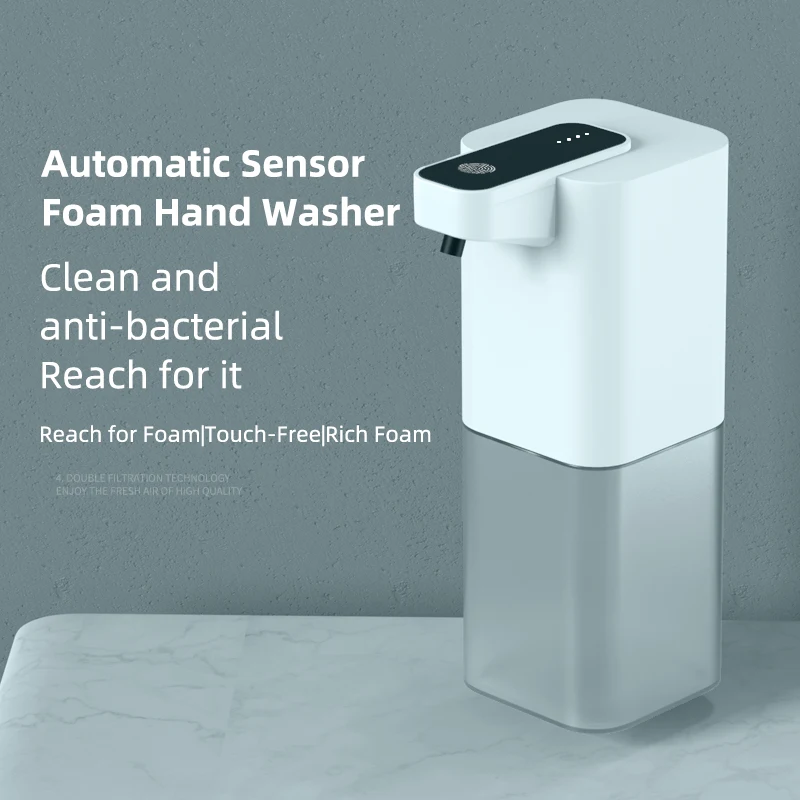 Dispensador de sabão automático p5, espuma com sensor infravermelho, desinfetante para as mãos, recarregável por usb, dispensador de sabão para as banheiros domésticos