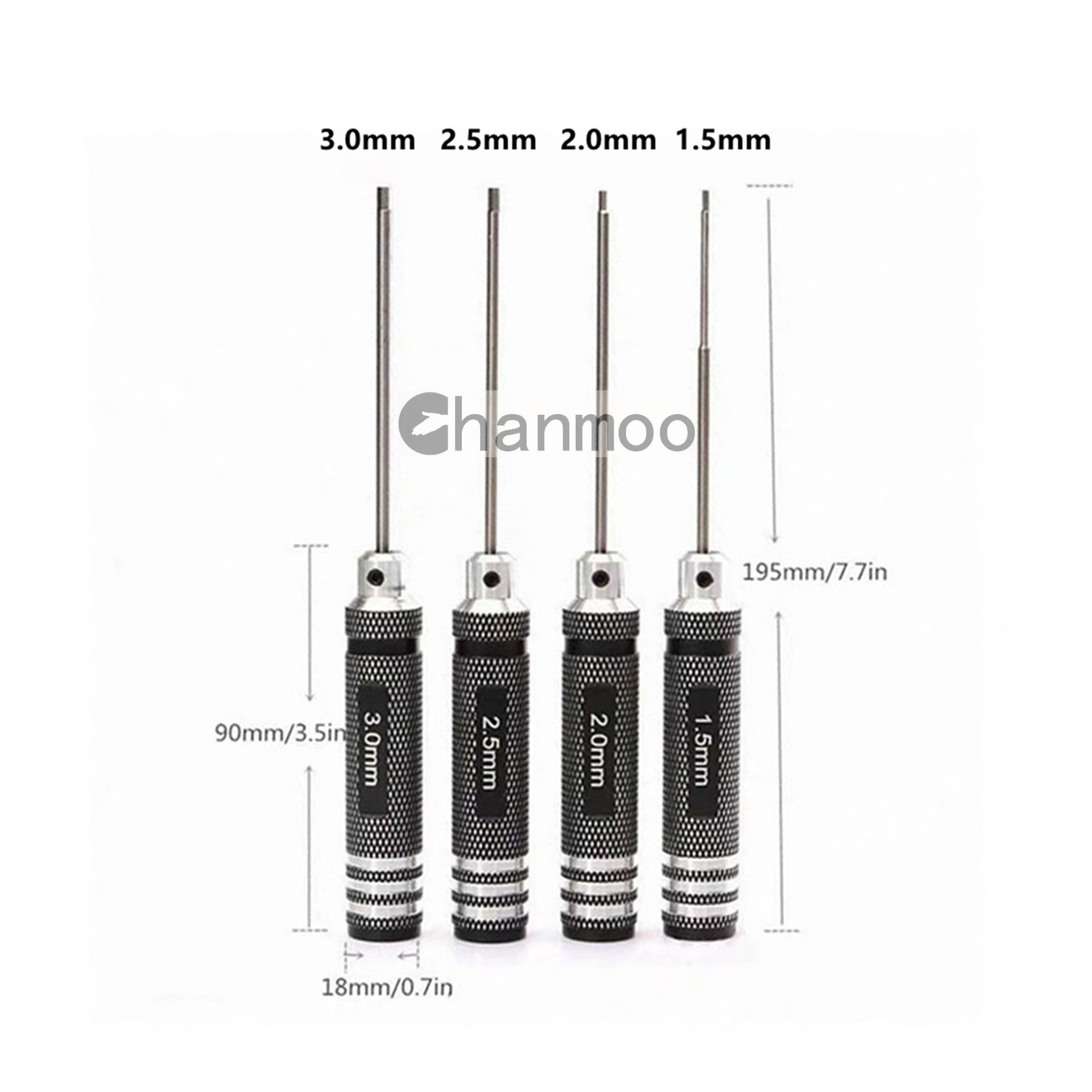 ユニバーサル H1.5/2.0/2.5/3.0 ミリメートルハンドル六角ドライバーキードライバーツール RC カータミヤ HPI HSP トラクサス Losi 軸京商