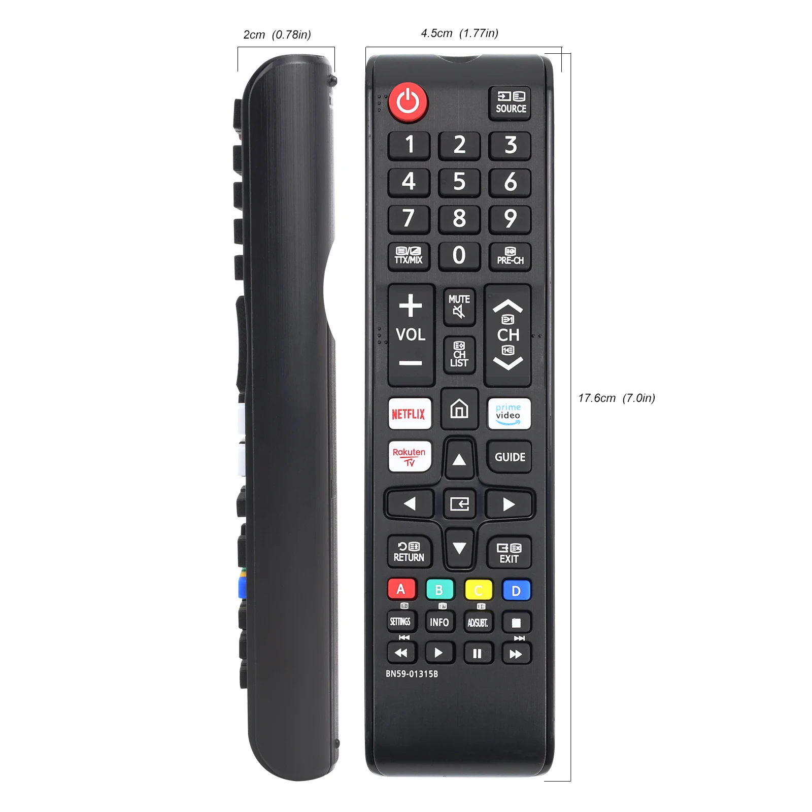 Nouvelle télécommande universelle pour toutes les téléviseurs Samsung, remplacement compatible pour toutes les téléviseurs intelligents Samsung, LED, LCD, HDTV, 3D, série TV