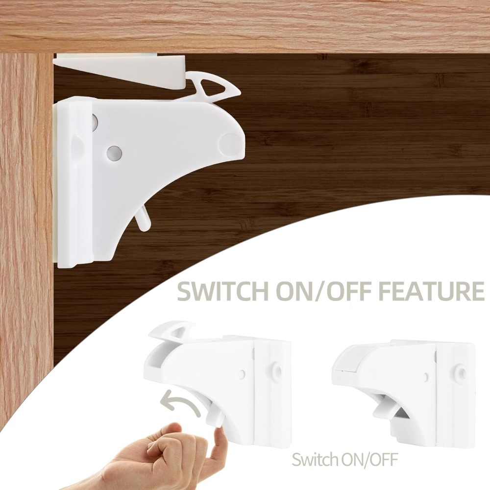 Serrure de sécurité magnétique pour bébé, porte d'armoire à tiroirs auto-adhésive, limiteur magnétique à Induction Invisible, serrure d'armoire de Protection pour bébé