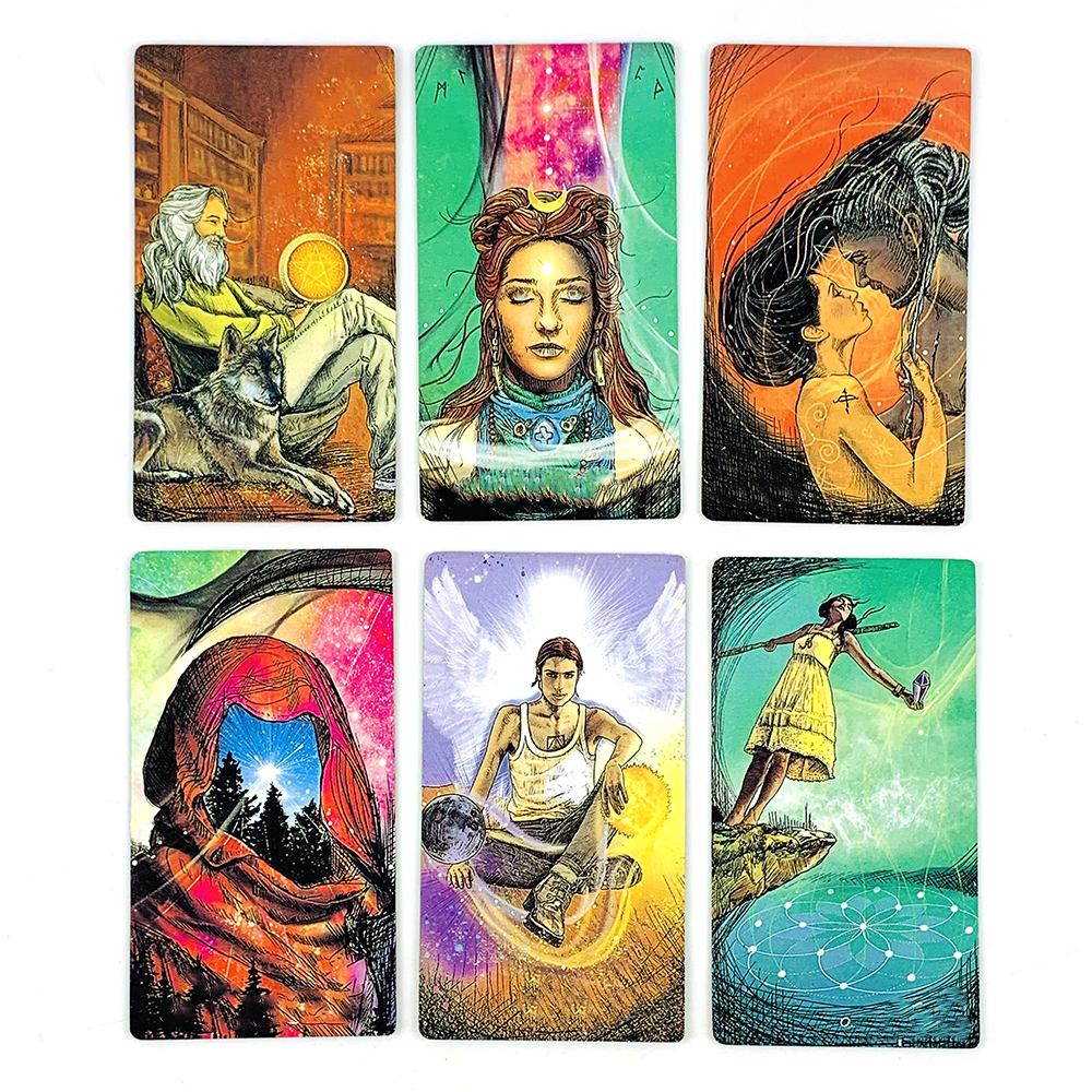 Hoogwaardige blikken doosverpakking 78 kaarten Tarotkaart Fate Waarzeggerij Familiefeestspel, Halloween- en kerstspellen