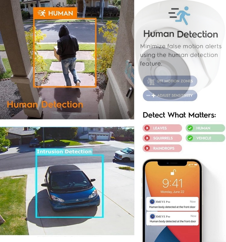 HD 8MP 5MP IP Camera Dome IR Night Vision Camera IP with Microphone Network Security Camera CCTV IP Camera support-Onvif 3MP