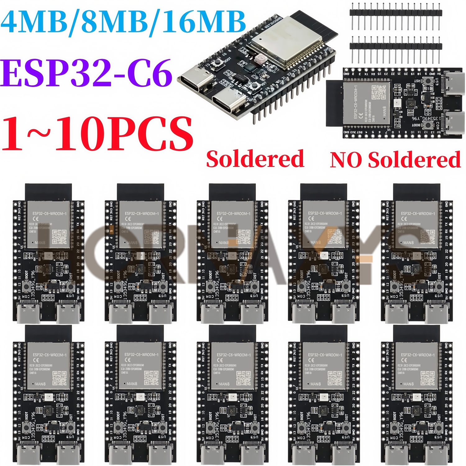 ESP32-C6-N4 N8 N16 4 МБ 8 МБ 16 МБ макетная плата ESP32-C6 основная плата WiFi6 Bluetooth-совместимая для Nano Arduino Zigbee