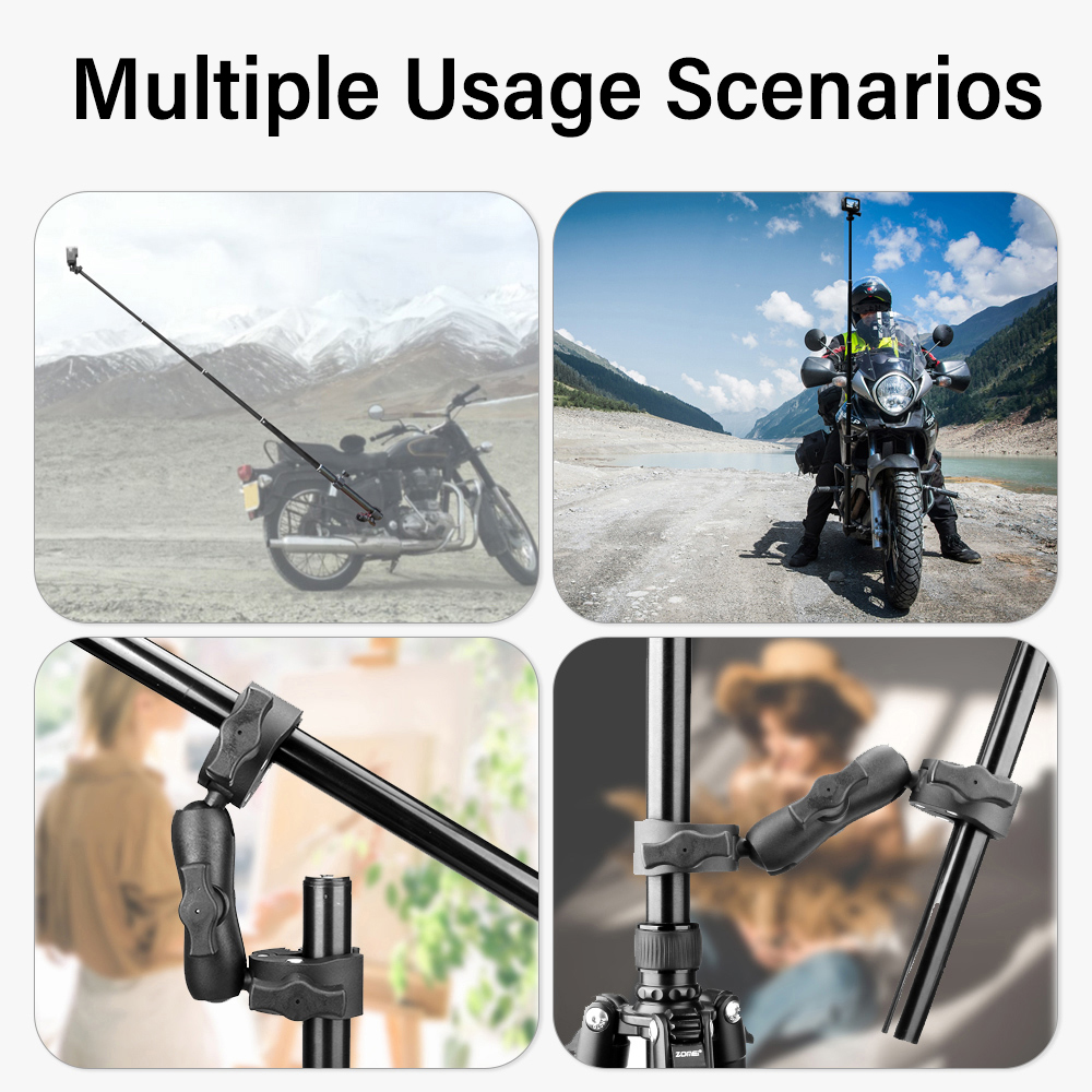 Bastone selfie panoramico per bici da moto per insta360 One X2 X3 Staffa di montaggio per manubrio monopiede per GoPro Max Hero 11 Accessori