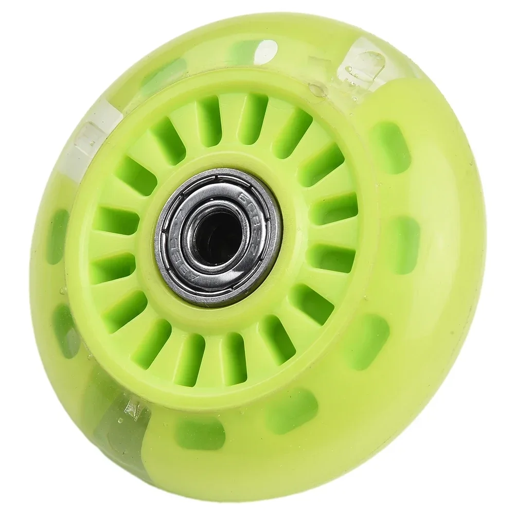 แฟลชล้อล้อเด็กสกู๊ตเตอร์ล้อกระพริบแสงล้อ 80 มม.ล้อ PU สําหรับเด็ก MINI สกู๊ตเตอร์รถของเล่น