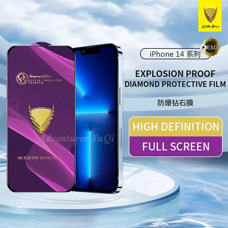 2pcs Premium Tempered Glass For iPhone 17 16 15 14 13 12 11 16e Screen Protector Pro Max Full Glue X XR XS 7 8 Plus Armor