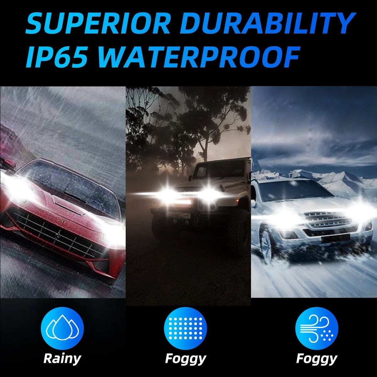 หลอดไฟหน้า LED H1 12000LM 2ชิ้นชิป3570 CSP สีขาวสว่างมากสำหรับไฟหน้ารถไฟตัดหมอกสากลแบบไม่มีพัดลม