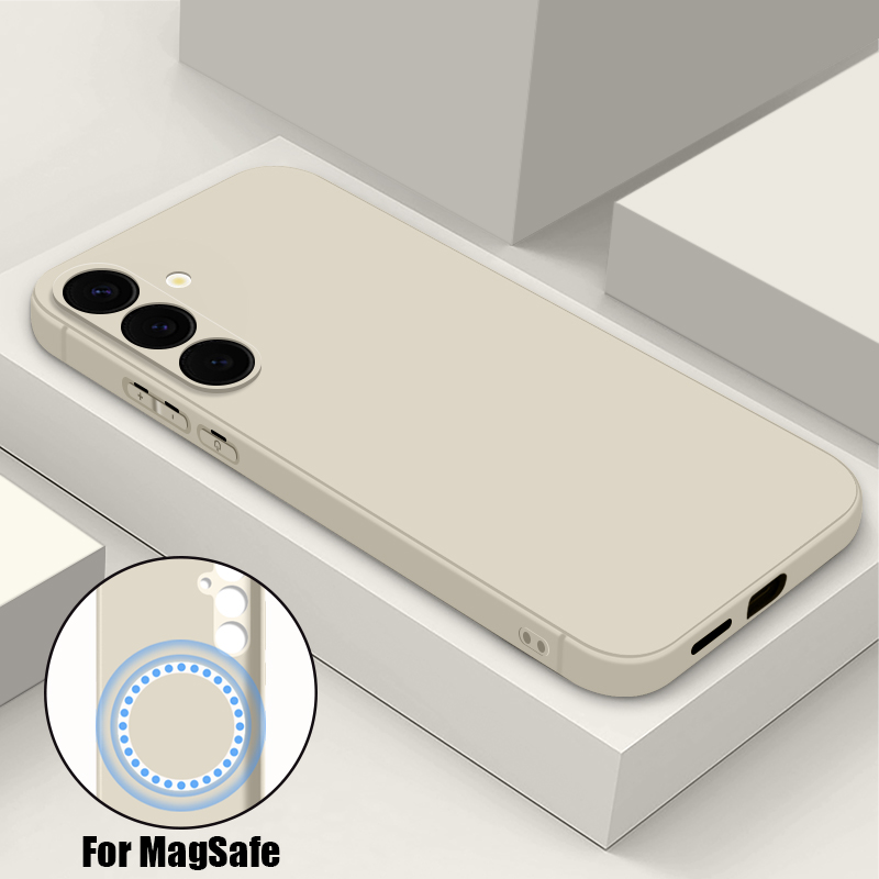 Funda magnética de silicona para Samsung Galaxy S24, S23, S22, S21, S25 Ultra Plus, S23, S20 FE, Magsafe, carga inalámbrica