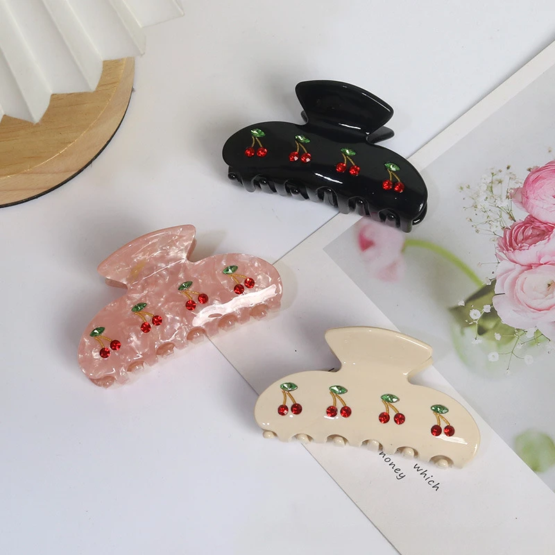 머리 Dua Milk White Series Water Edge Cherry Blossom Заколка для волос в пасторальном стиле Кислотный роскошный тяжелый головной убор Заколка для волос Аксессуары