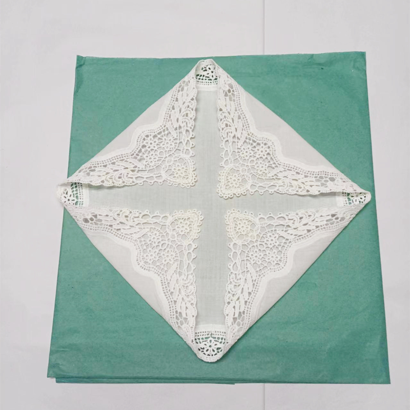웨딩 행키 코튼 데이지 크로셰 자수 레이스 손수건, 12 개 패션 손수건 세트
