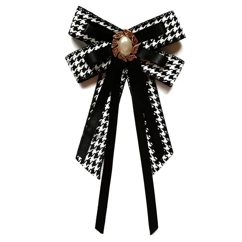 Mới Retro Ong Thắt Nơ Hàn Quốc Cao Cấp Trường Cao Đẳng Ngọc Trai Phong Cách Đá Bowtie Áo Sơ Mi Pin Vòng Cổ Phụ Kiện Hoa Quà Tặng dành Cho Nữ