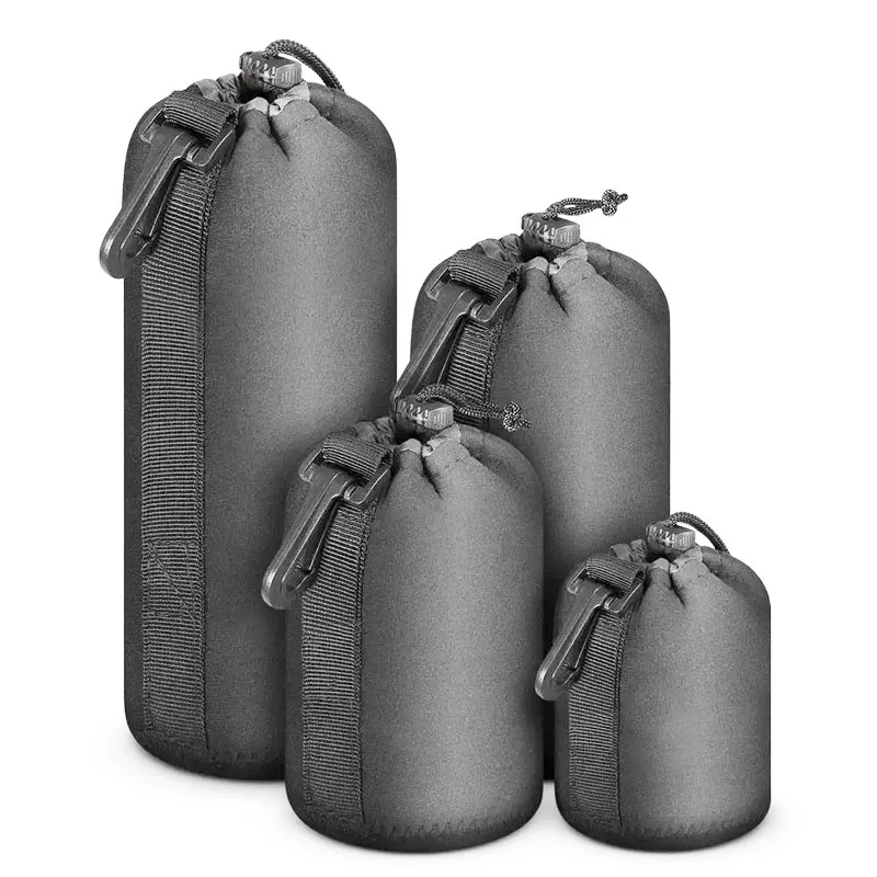 Waterproof Camera Lens Bag Drawstring Bag For Canon For Sony For Nikon DSLR Camera Lens Accessories Case with Hook