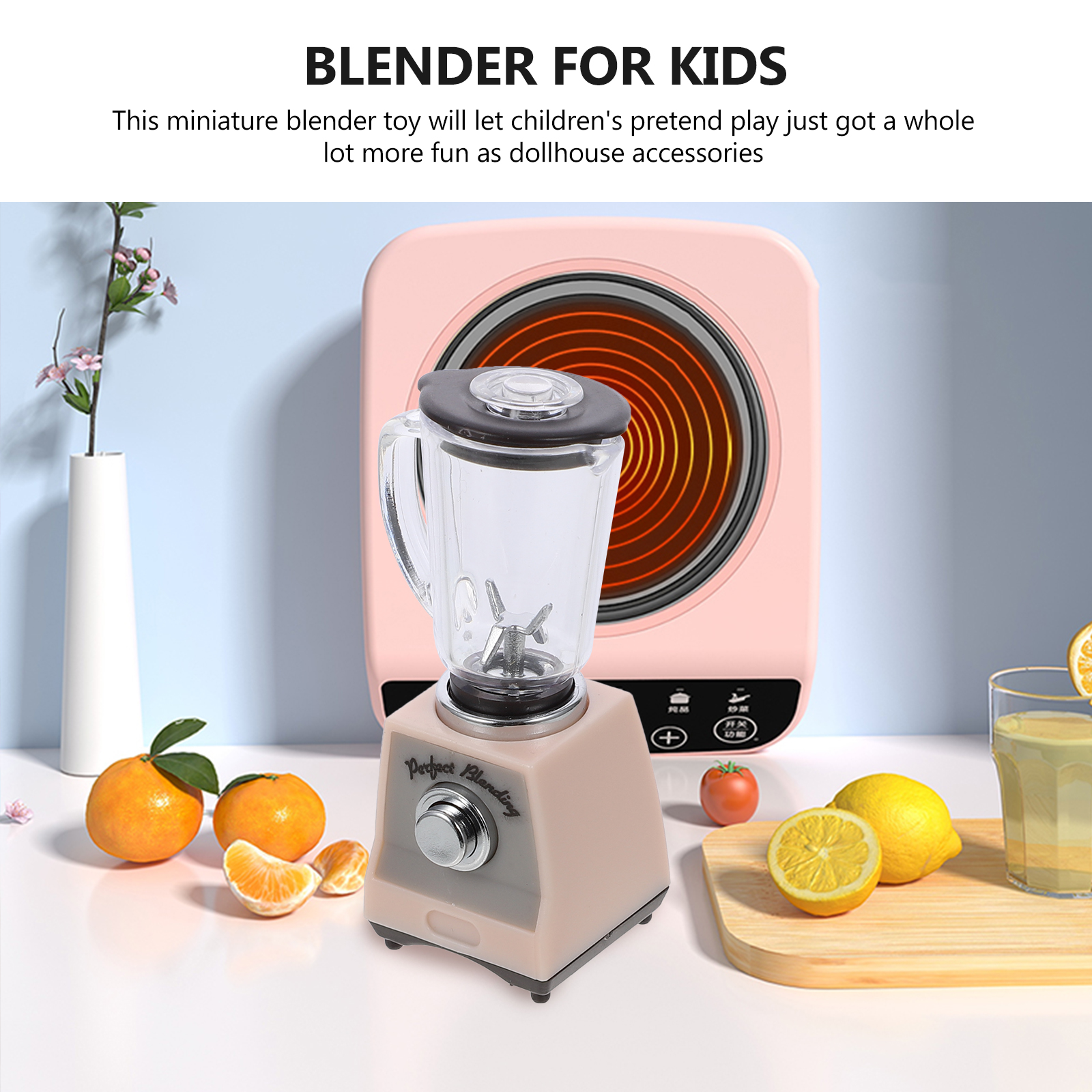 Toy for Kids Lifelike and Fun Toy Kitchen Smoothie Machine Play Kitchen Accessories