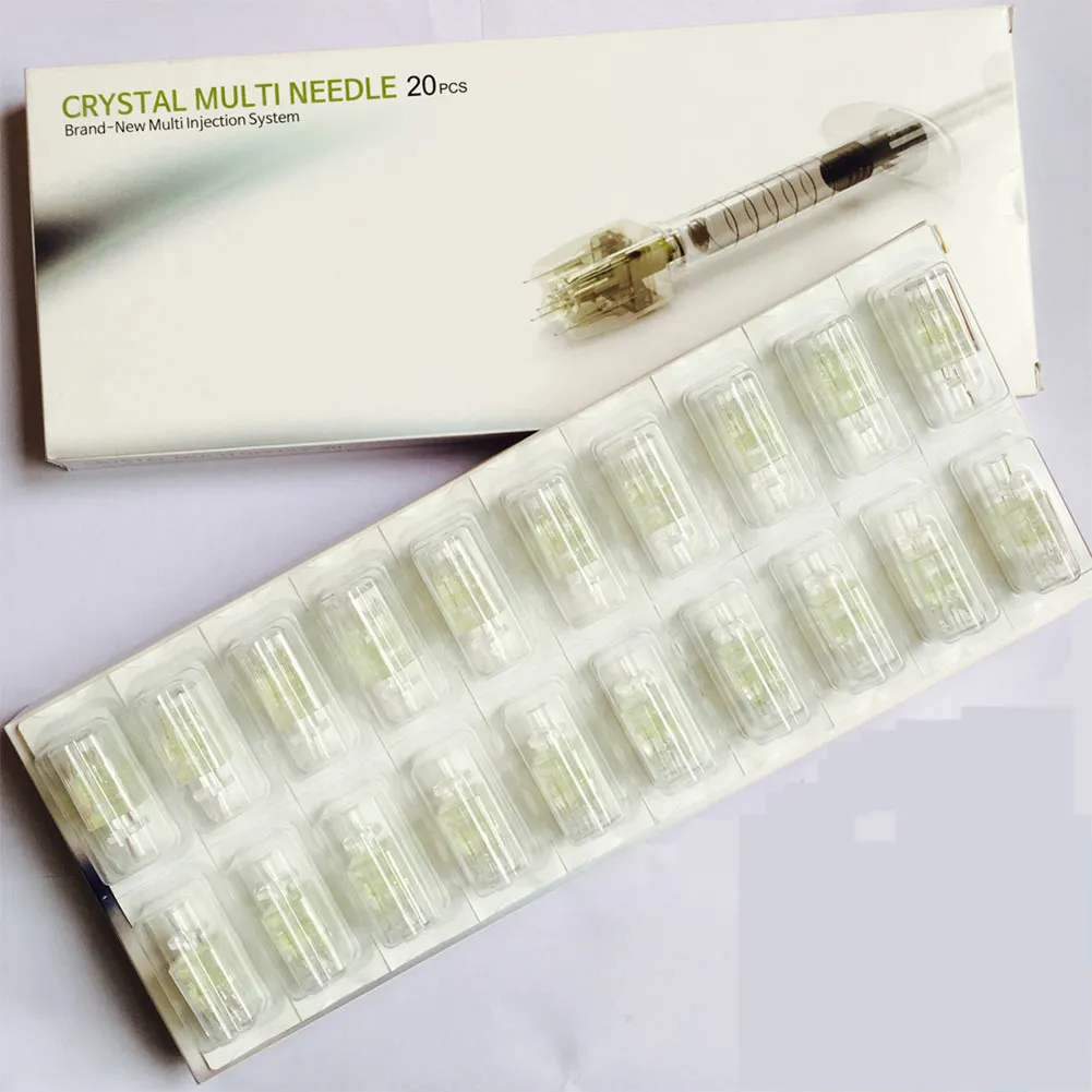 Coreia 5pin cristal multi agulha mesoterapia cartucho mão injeção hidratante 32g 1.5 hydra injector microagulha cuidados com a pele