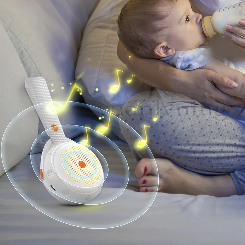 Bebê sleep aid bluetooth máquina de ruído branco bateria embutida bebê sleep aid portátil bebê sono chupeta para berçário/viagens
