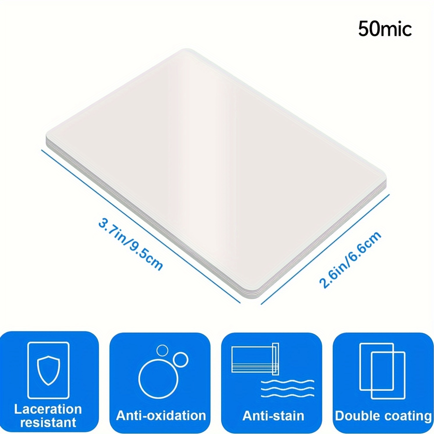 2.6x3.7 polegadas 100 pacotes de folhas de laminação bolsas de laminação térmica filme de laminação de espessura de 50mic