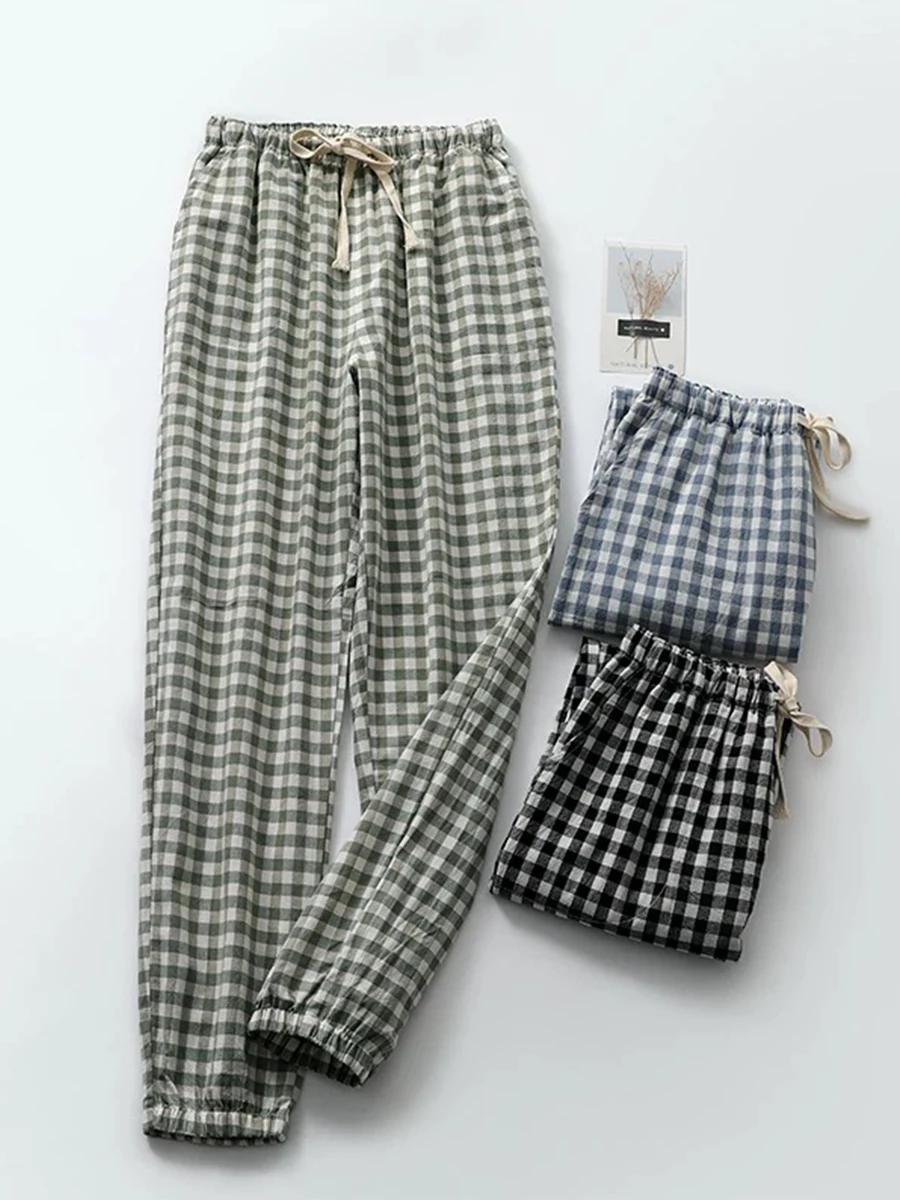 Calças de pijama masculinas verão fino solto calças de tamanho grande verão adolescentes podem usar calças para casa