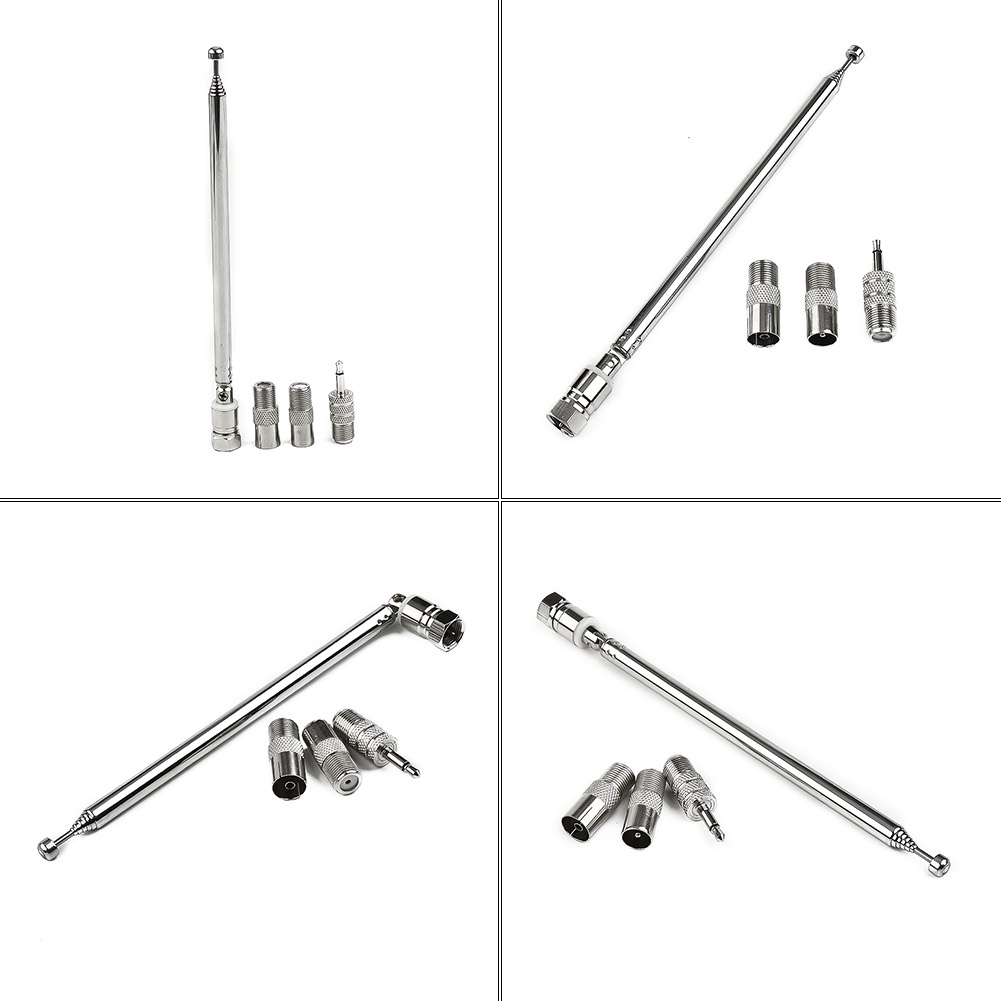 75 ミリメートル伸縮 DAB FM ラジオ空中アダプタ HiFi AV レシーバーミニシステム空中アンテナ長 F オスコネクタラジオアクセサリー