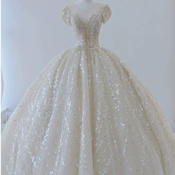 Sterrenhemel Franse trouwjurk 2025 nieuwe bruidstemperament high-end luxe jurk