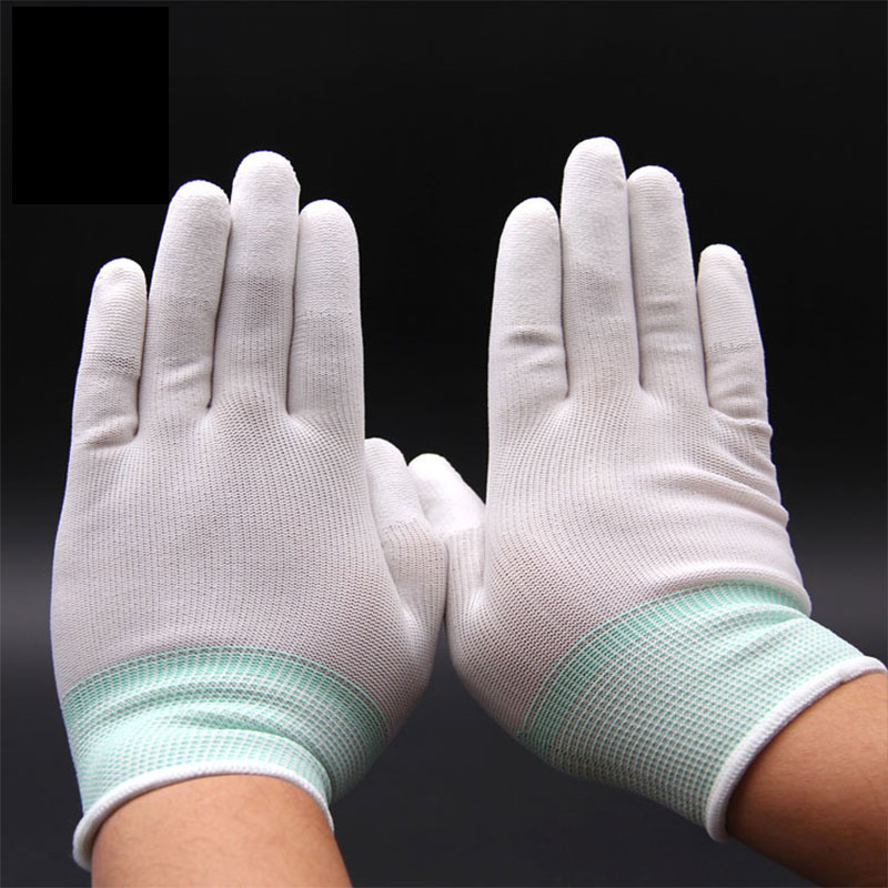 1/5/10 pair Antistatic Gloves Anti Static ESD Electronic Working Gloves pu coated palm coated finger PC Antiskid for Garden