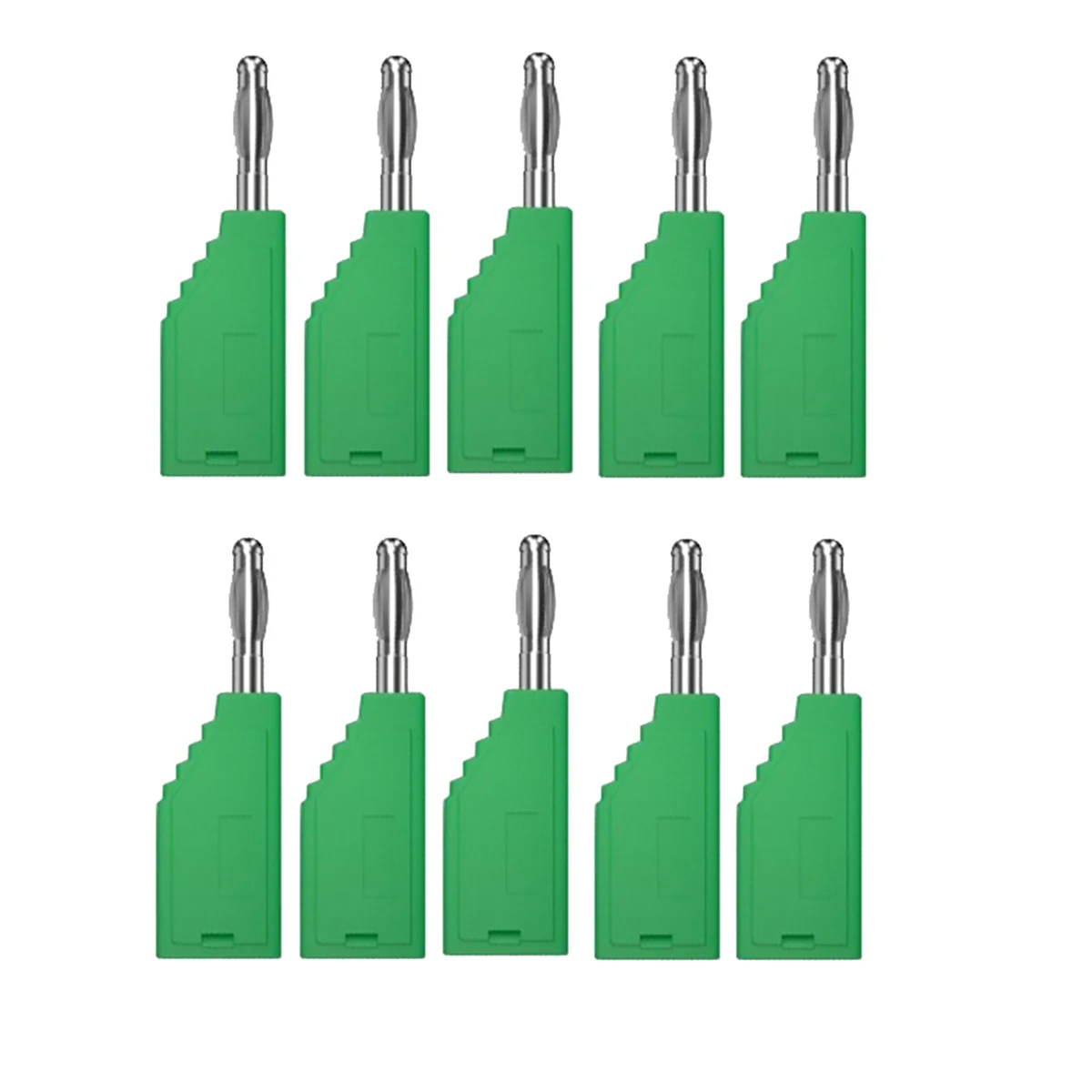 A10Z-10pcs/Set Konektor Steker J.10054 4Mm Stackable Plug Pisang Plug Wajah Konektor Kawat Multi-Fungsi