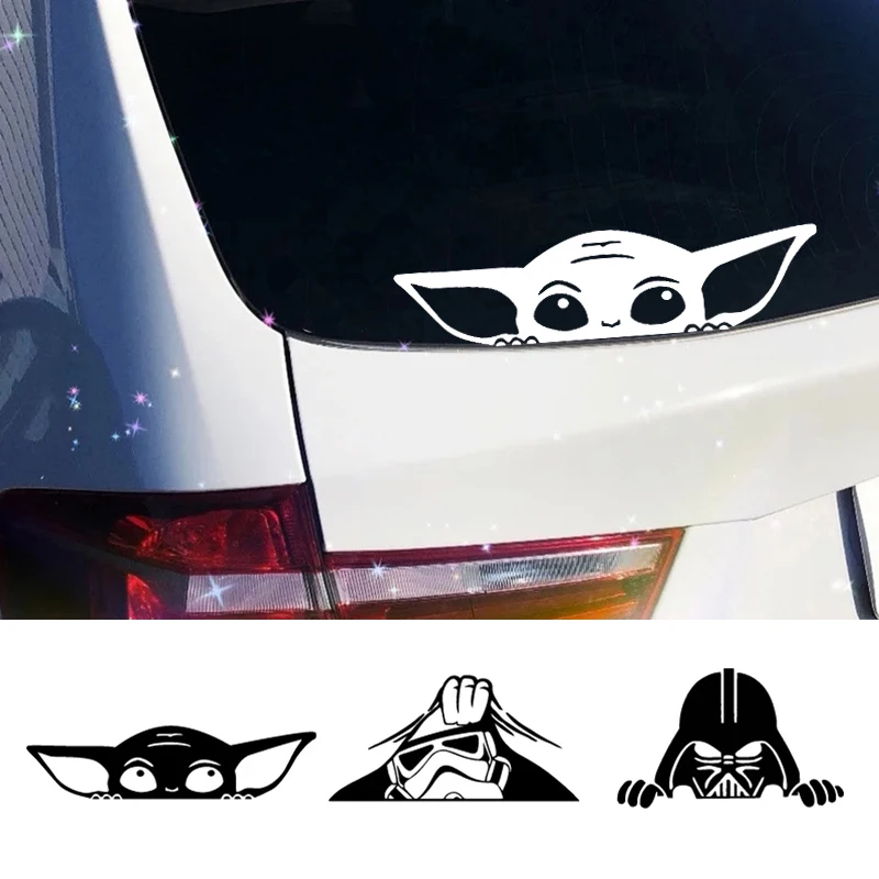 Ngộ Nghĩnh Cho Bé Disney Yoda Nhìn Trộm Vinyl Dán Cửa Sổ Ô Tô Ốp Lưng Đề Can Vệ Sinh Ký Dán Trang Trí Phòng Tắm Nhà Đề Can