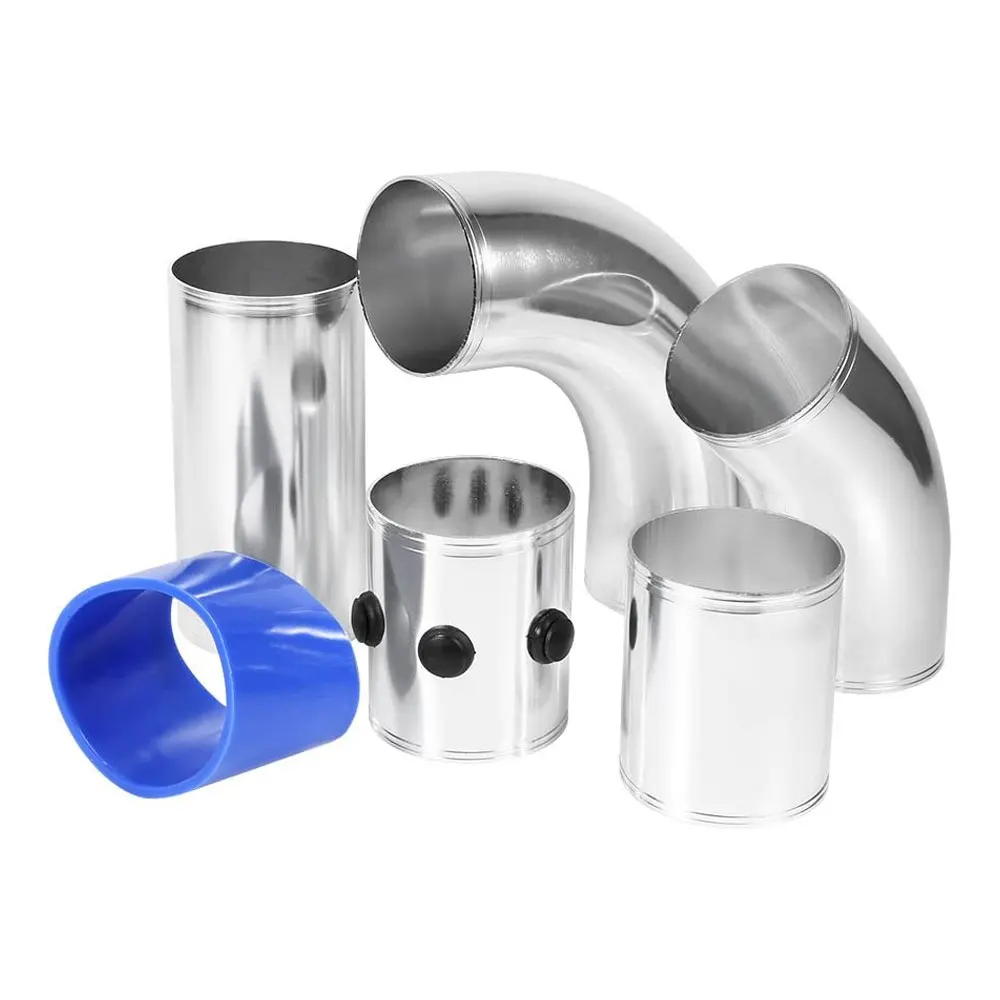 3" 76mm Universal Air Intake Pipe Aluminum alloy intake pipe Kit Turbo direct cold air Filter injection system
