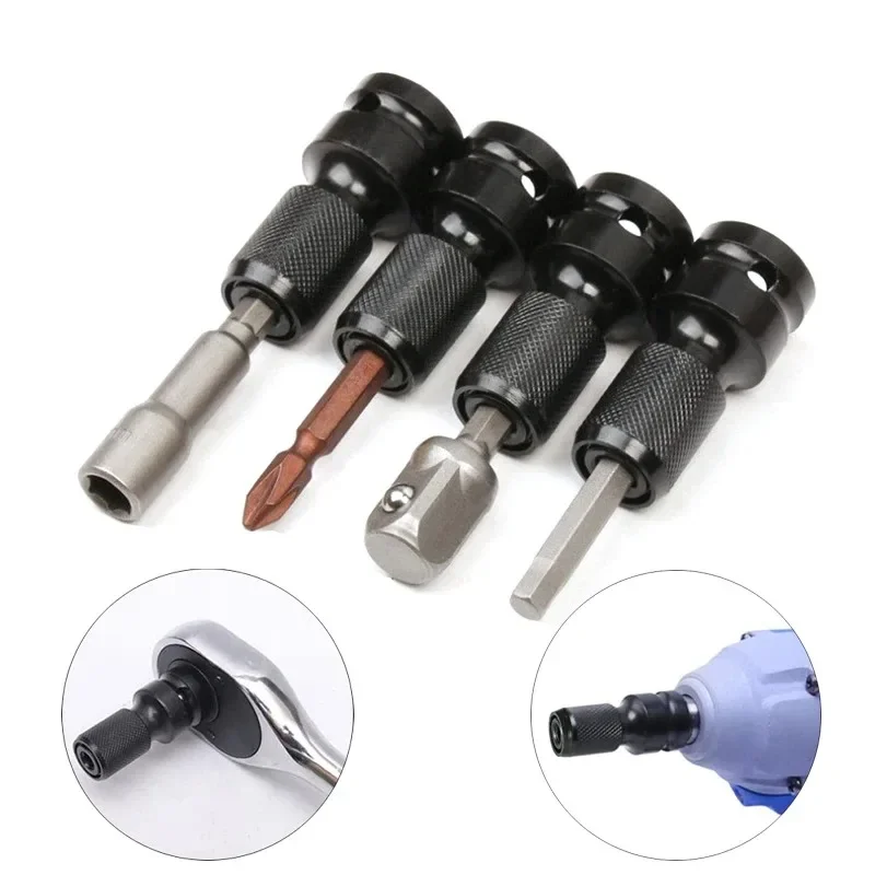 Elektrische Sleutel 1/2 Vierkante Drive Naar 1/4 Hex Socket Vrouwelijke Adapter Spanner Chuck Converter Impact Air Extension Pneumatische Tool
