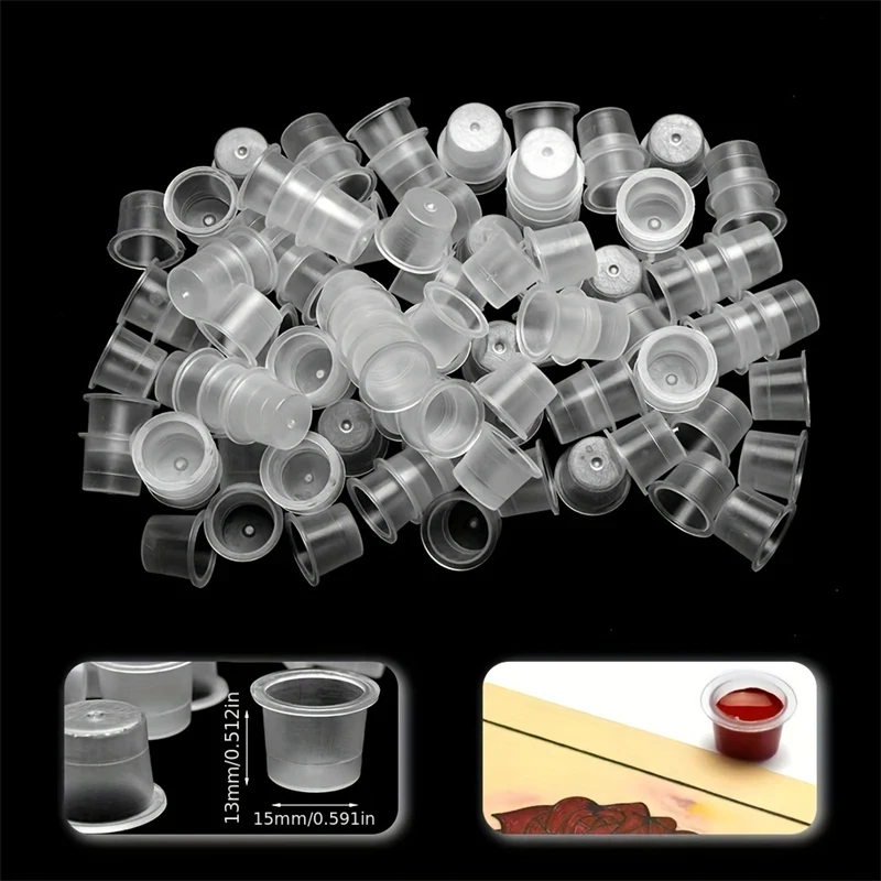 100 stuks meerdere maten wegwerp tattoo-inktbeker permanente make-up kleurpigmentbeker container tattoo-accessoire voor tattoo-artiesten