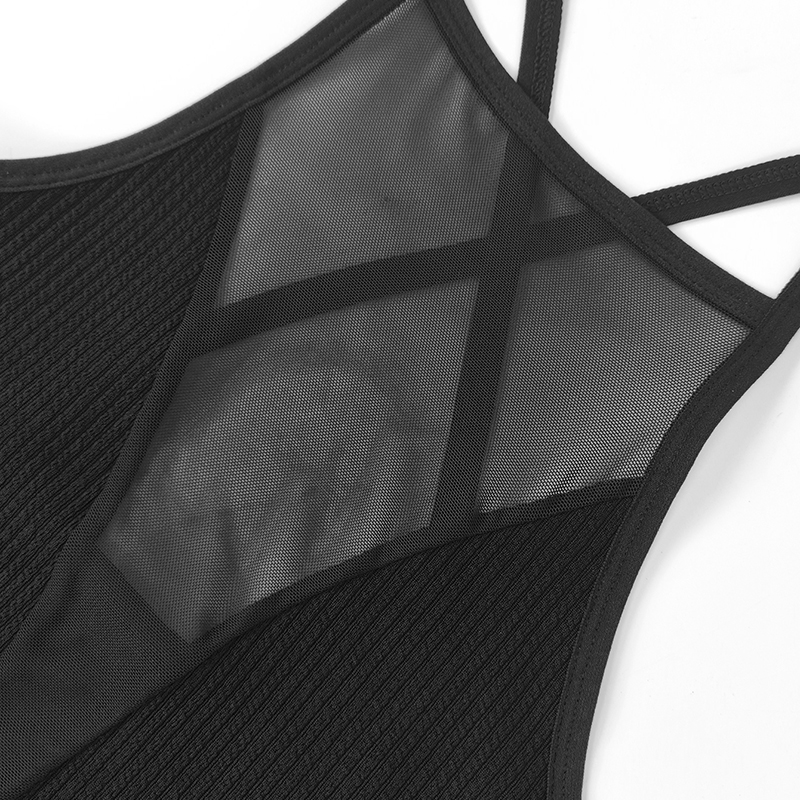 Canotta sexy in rete Crop Top Corsetto Intimo senza schienale senza cuciture Moda calda Donna Canotta casual Bralette Lingerie regolabile