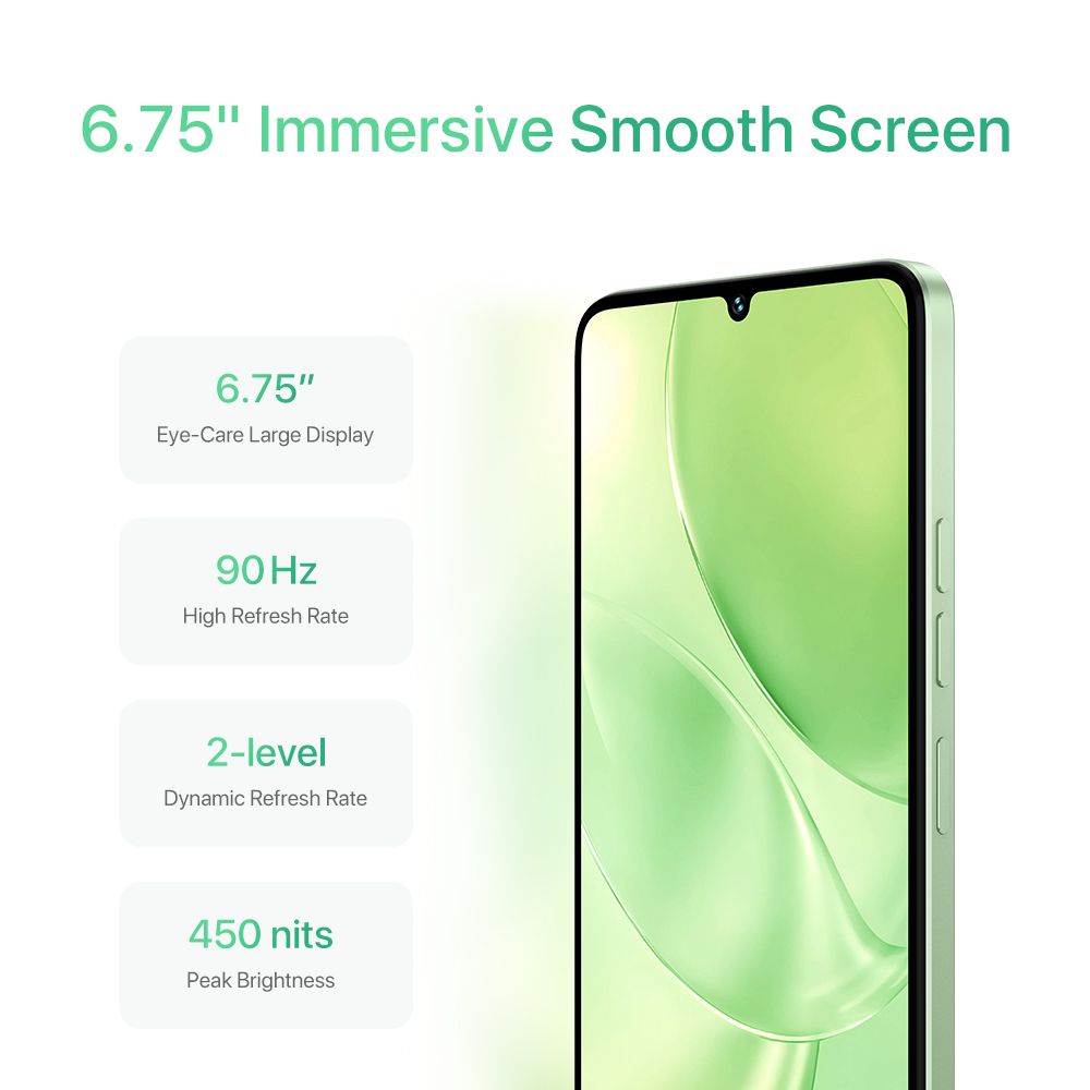 Смартфон UMIDIGI G9 5G 5G Android 14 8-ядерный 6 + 6 ГБ 128 ГБ 6,75 дюйма 90 Гц HD + 50 МП 5000 мАч 18 Вт Зарядка мобильного телефона 5G
