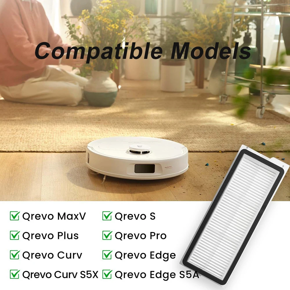 สำหรับ Roborock P10 pro/Q Revo Pro/Q Revo S/Q Revo Maxv/QRevo Plus เครื่องดูดฝุ่นหุ่นยนต์อุปกรณ์เสริมทดแทนตัวกรอง HEPA อะไหล่