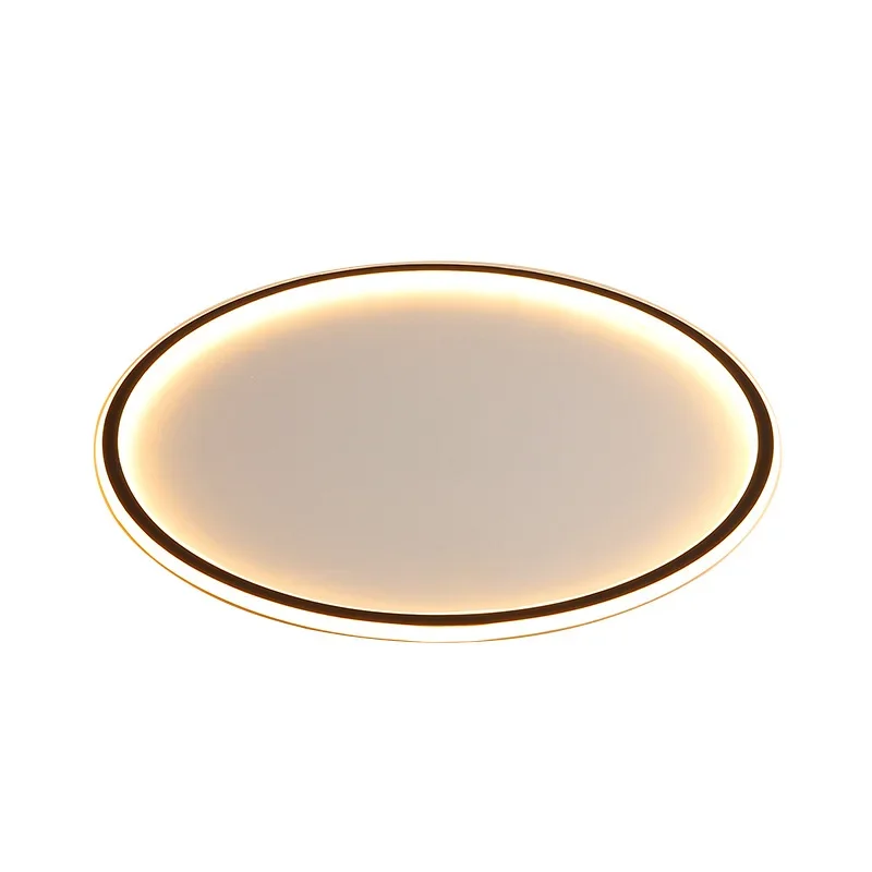 Luz de techo LED minimalista nórdica para dormitorio, sala de estar, pasillo, sala de estudio, balcón, candelabro de iluminación Circular con Control remoto