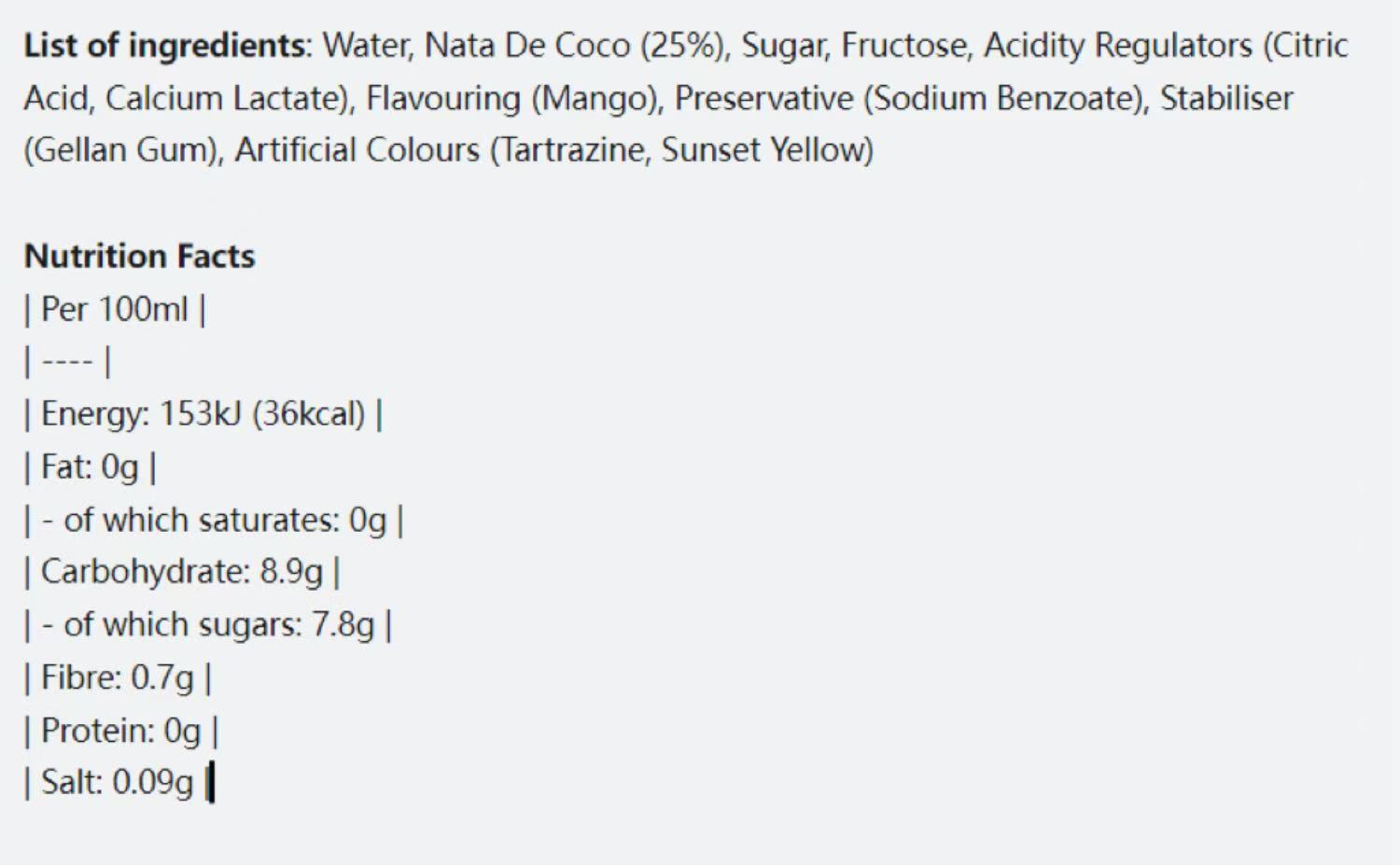 Mogumogu, Mango Coconut Jelly Drink, Pack of 6, 320ml per bottle