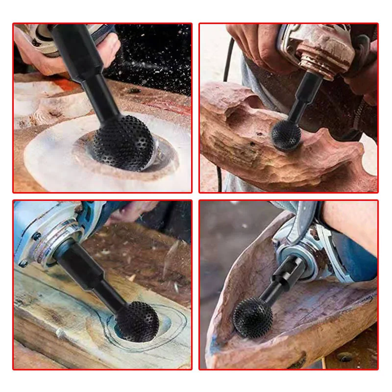Amoladora angular de 40MM, husillo esférico giratorio, tallado de madera, pulido, grabado, bola de taladro, cincel, herramienta de carpintería