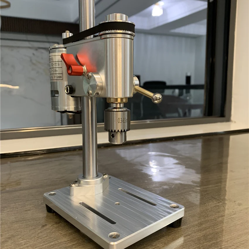 Micro taladro de banco para carpintería, Mini taladro de mesa, microperforadora de alta precisión, correa síncrona de 0,3-6,5mm, 220v