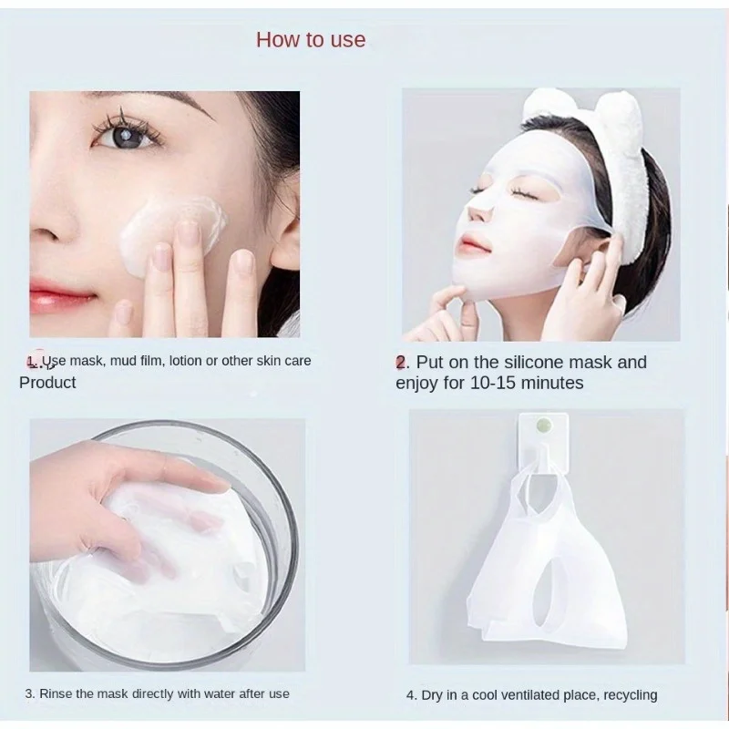 ที่ใส่หน้ากากซิลิโคน, ที่ใส่หน้ากากให้ความชุ่มชื้นแบบใช้ซ้ําได้ 3 มิติ, เครื่องมือดูแลผิวหน้ากากให้ความชุ่มชื้น