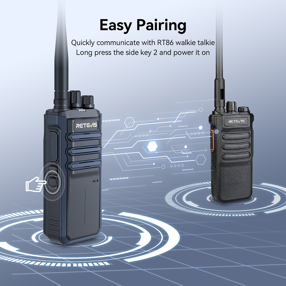 Retevis RT86A Walkie Talkie UHF-Radio Hochleistungs-Walkie-Talkie-Kommunikation Long Range Radio Communicator Notfallradio